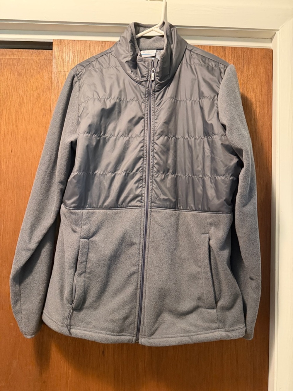Columbia Women’s Light Gray Hybrid Fleece Jacket